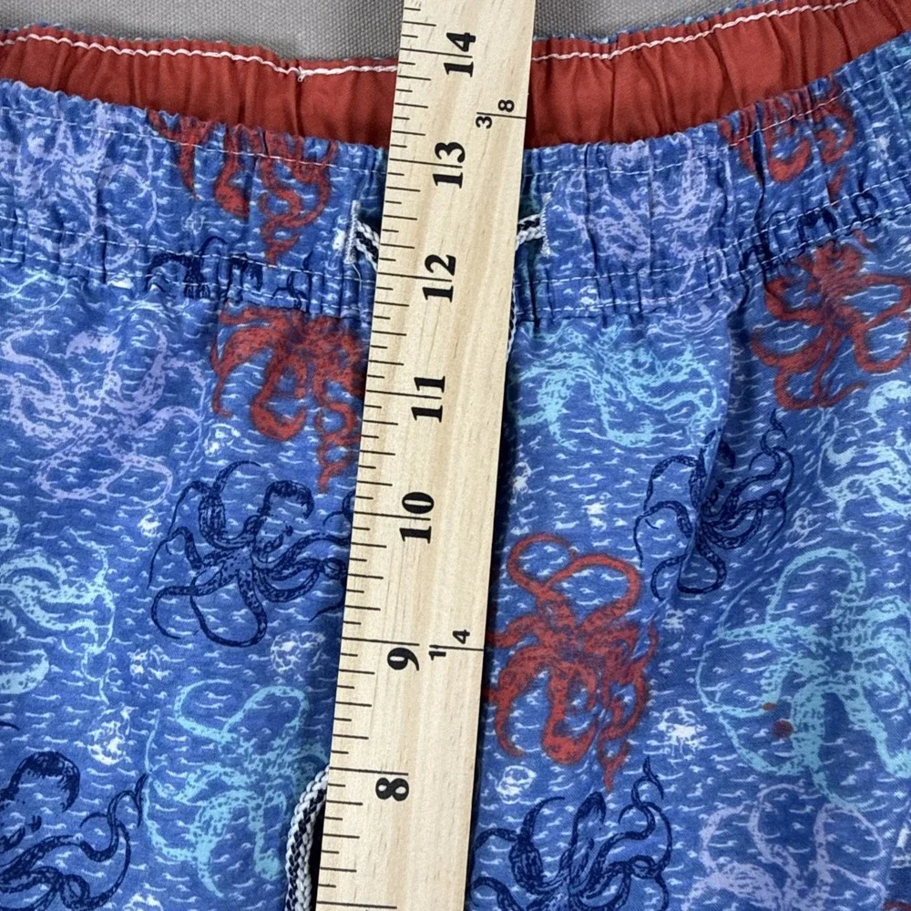 Peter Millar Swim Trunks Men's XL Blue Nautical Octopus Mesh Lined Pocket